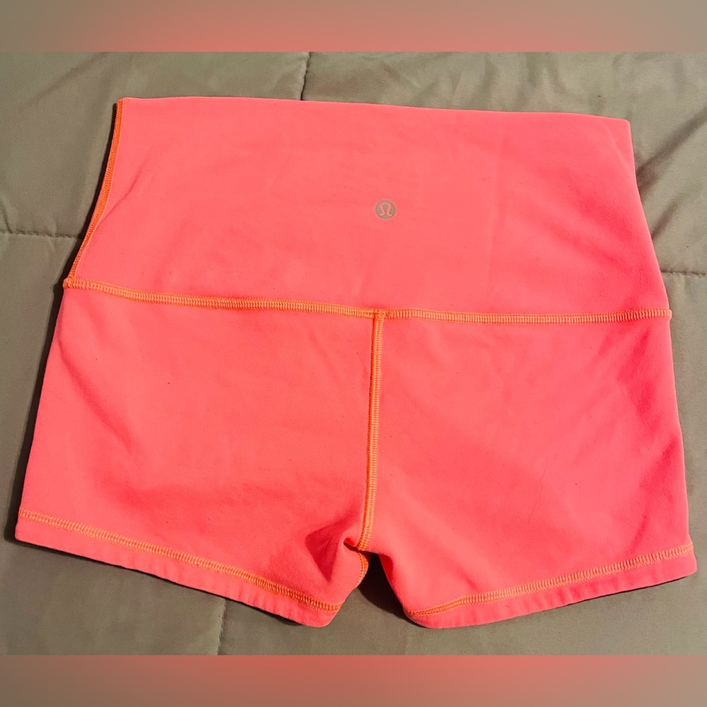 Pink lululemon shorts. Size 8. 2.5 length.